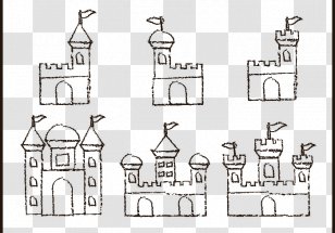 Cartoon Animation - Diagram - Stick Figure Castle Transparent PNG