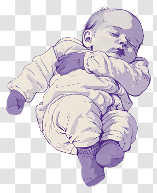 Infant Baby - Sleeping Baby In Onesie Transparent PNG