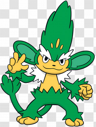 Simisage - Green Monkey Cartoon Character Transparent PNG
