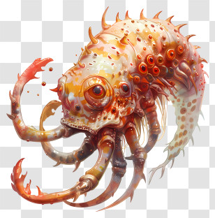 Sea Creature - Fantasy Sea Creature Illustration Transparent PNG