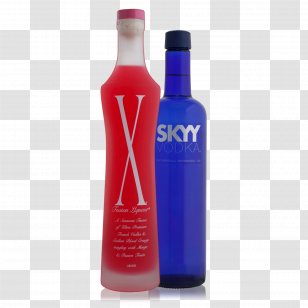 SKYY Vodka Glass Bottle Liqueur Cobalt Blue - Skyy Transparent PNG