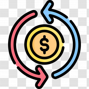 Investment Flow - Dollar Exchange Icon In Red And Blue Transparent PNG