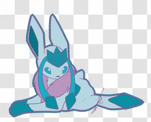 Rabbit Glaceon Drawing Feather Boa - Silhouette Transparent PNG