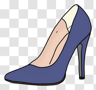High Heel Shoe - Blue High Heel Shoe Illustration For Fashion Transparent PNG