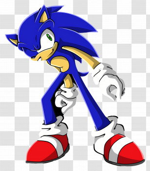 Sonic The Hedgehog - Dynamic Blue Hedgehog Character In Action Transparent PNG