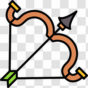 Bow Arrow - Bow And Arrow Icon Transparent PNG
