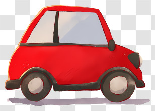 Watercolor Red Car - Red Car Illustration Transparent PNG