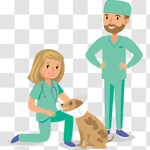 Dog - Cartoon Veterinarians With Dog Transparent PNG