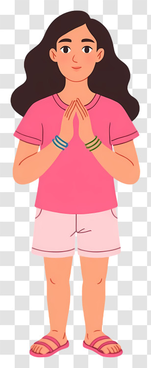Woman Full Body - Girl In Pink Casual Outfit Transparent PNG