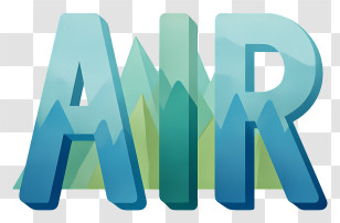 Air Logo - Air Text With Nature Background Transparent PNG