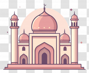 Masjid - Beautiful Mosque Illustration Transparent PNG
