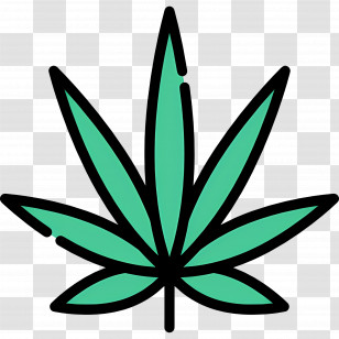 Cannabis Leaf - Green Cannabis Leaf Icon Transparent PNG