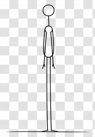 Girl Stick Figure - Stick Figure Minimalist Illustration Transparent PNG