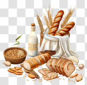 Shavuot - Assorted Bread And Wheat Transparent PNG