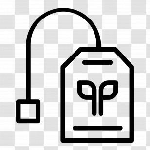 Tea Bag - Tea Bag With Leaf Icon Transparent PNG