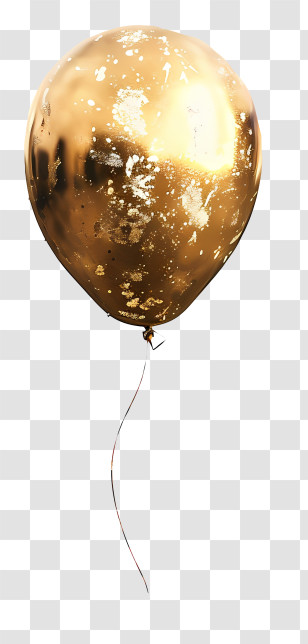 Gold Balloon - Golden Round Balloon For Celebrations Transparent PNG