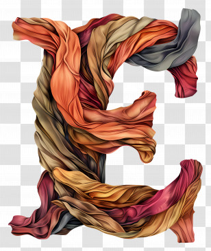 Letter E - Fabric Textured Letter E Transparent PNG