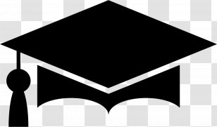 Square Academic Cap Graduation Ceremony - Black And White Transparent PNG