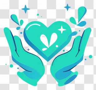 Hands Holding Heart - Heart Held By Caring Hands Transparent PNG