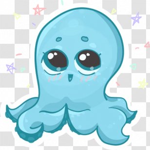 Octopus Sticker Telegram Emoji Cat - Cartoon Transparent PNG