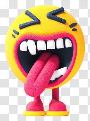 Crazy Emoji - Funny Emoji With Tongue Out Transparent PNG