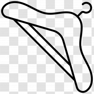 Clothes Hanger - Simple Black Clothes Hanger Transparent PNG