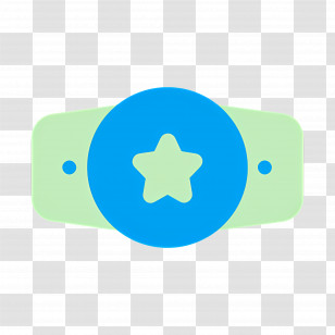 Boxing Belt - Blue Championship Belt With Star Transparent PNG