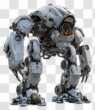 Concept Mech - Massive Futuristic Mechanical Robot Transparent PNG