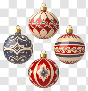 Christmas Balls - Festive Christmas Ornaments Transparent PNG
