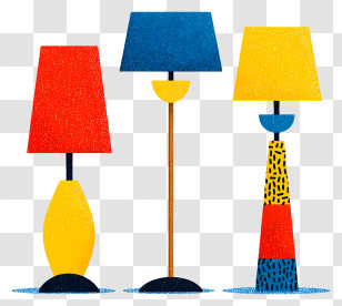 Standing Floor Lamps - Colorful Standing And Table Lamps Transparent PNG