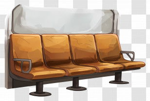 Subway Seat - Public Bench With Comfortable Seats Transparent PNG