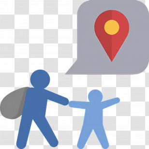 Refugees - Travelers With Map On An Adventure Transparent PNG