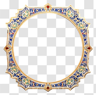 In The Style Of Modern Jewelry - Ornate Circular Decorative Frame Transparent PNG
