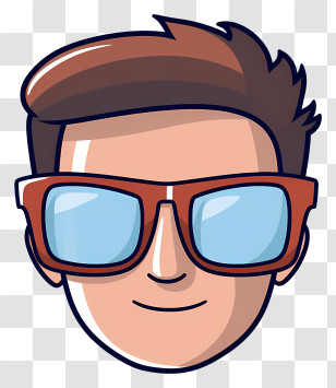 Cartoon Image - Cool Man With Sunglasses Illustration Transparent PNG