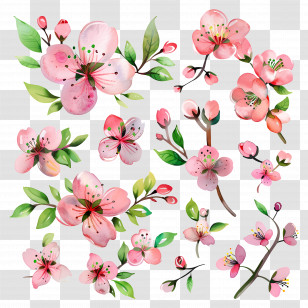 Cherry Blossom - Pink Cherry Blossoms Transparent PNG