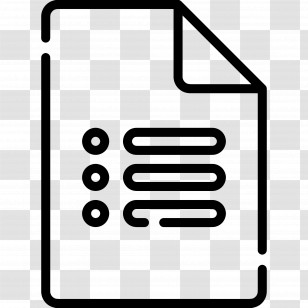 Google Forms Logo - Black And Simple Document Icon Transparent PNG