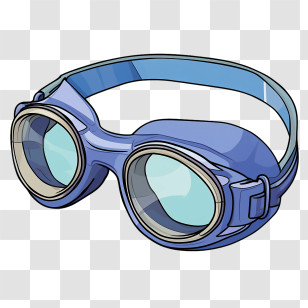 Swimming Goggles - Blue Protective Goggles Illustration Transparent PNG