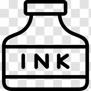 Ink - Simple Ink Bottle Illustration Transparent PNG