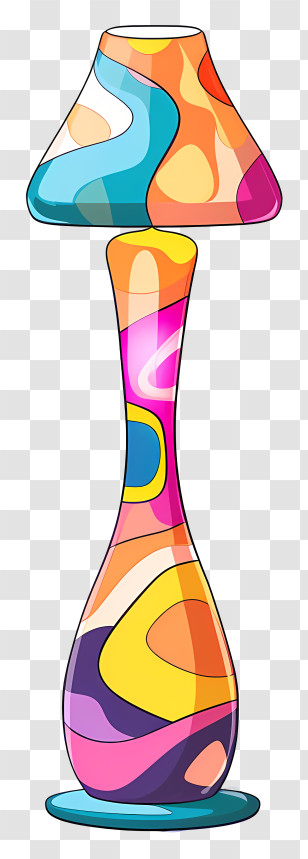 Chinese Lampion - Colorful Abstract Patterned Lamp For Home Decor Transparent PNG