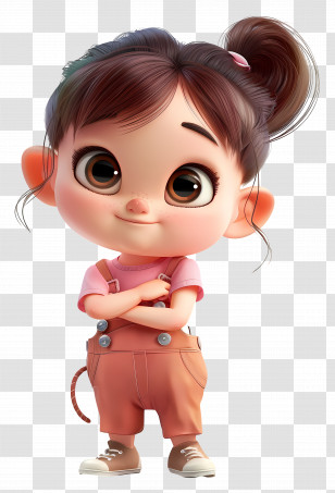 Baby Girl - Adorable Girl In Pink Sweater Transparent PNG