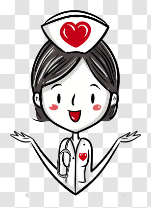 Nurse Symbol - Nurse Cartoon Illustration Transparent PNG
