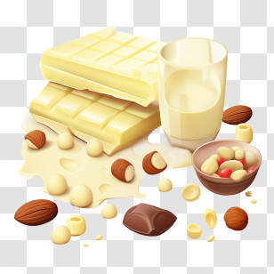 Chocolate Bar
 - White Chocolate With Nuts Transparent PNG