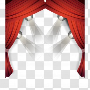 Light Stage Curtain Euclidean Vector Red - Curtains Transparent PNG