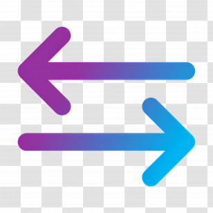 Double Arrow - Left And Right Directional Gradient Arrows Transparent PNG