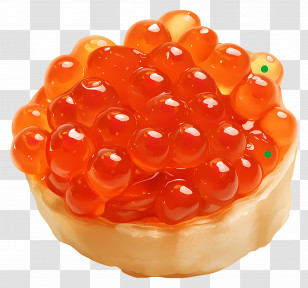 Caviar In Tartlet - Red Caviar Tart Transparent PNG