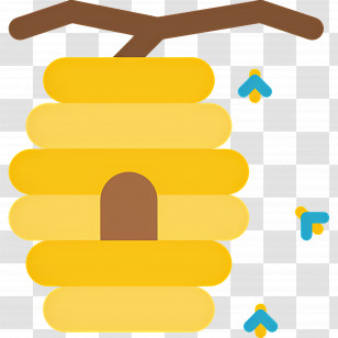 Honey Bee - Beehive With Bees Transparent PNG