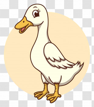 Cartoon Duck - Cute Duck Cartoon Illustration Transparent PNG