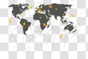 Earth World Map Globe - Flat Transparent PNG