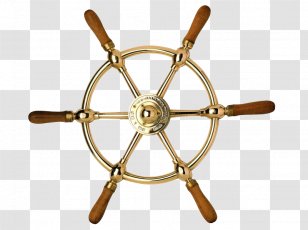 Ships Wheel Brass Rudder - Vectric - Ship Transparent PNG