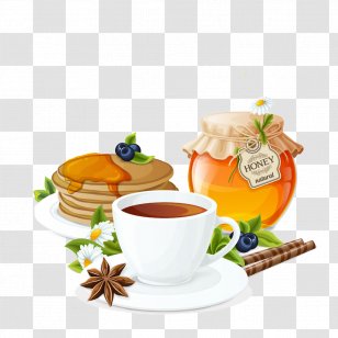 Tea Pancake Crxeape Breakfast - Coffee And Dessert Transparent PNG